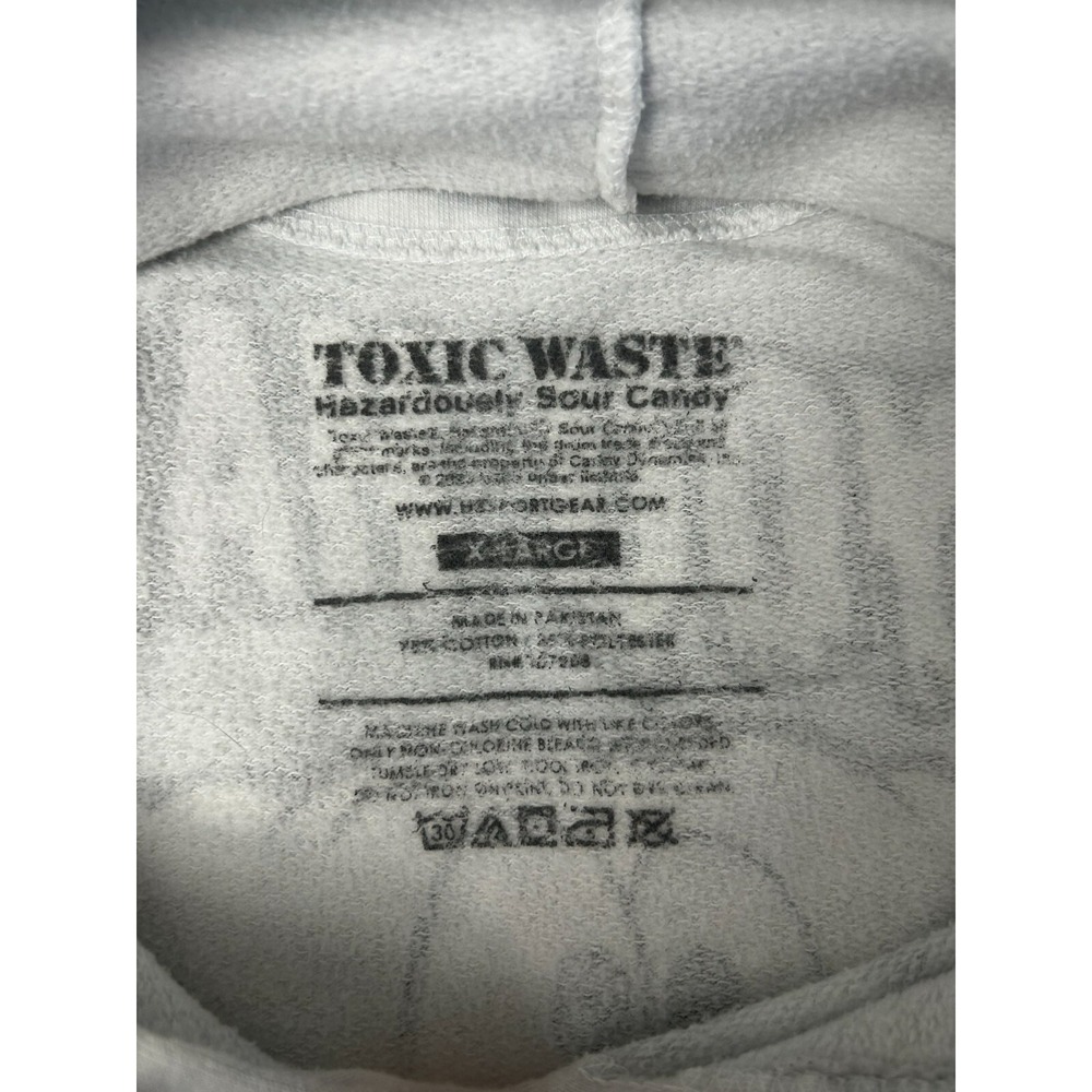 Toxic Waste Sour Candy Hoodie Women XL White Camo Double Graphic Kangaroo Pocket - Picture 3 of 9